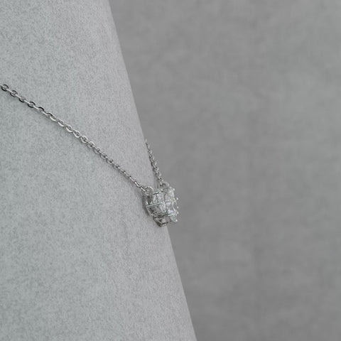 3 Stone Round Cut Diamond Daily Wear Pendant.