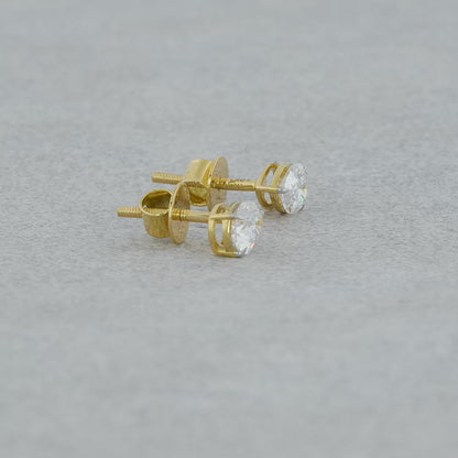 Pear Shaped Diamond Stud Earrings