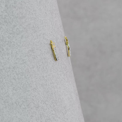 Star / Shooting Star Diamond Stud Earrings