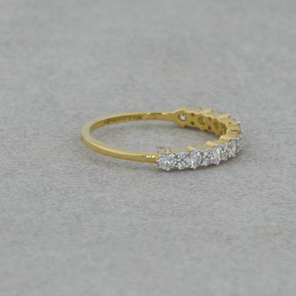 yellow gold 7 stone diamond ring