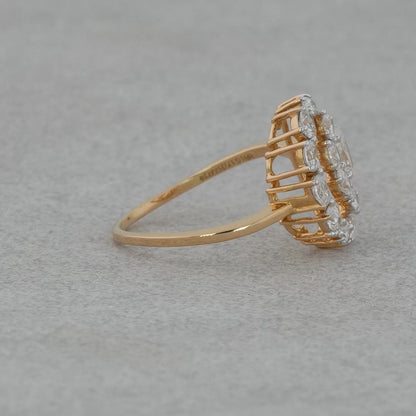 Geometric or Abstract Design Diamond Ring
