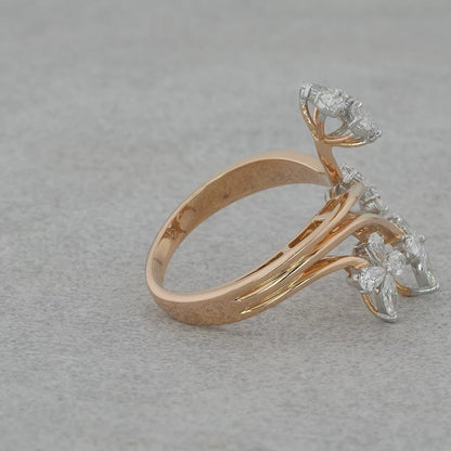 Floral/Petal Cluster Diamond Cocktail/Statement Ring