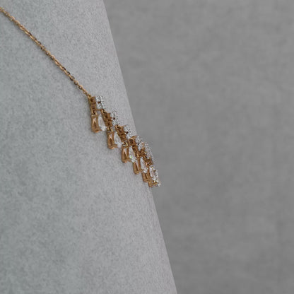 Diamond Drop Necklace / Fall Necklace