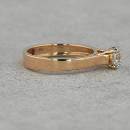 Round Cut Diamond Solitaire Ring.