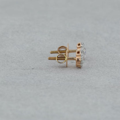 Round diamond earrings