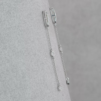 Gold chain earrings