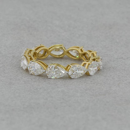 purecarat round cut  diamond  full eternity wedding band- gold/14k