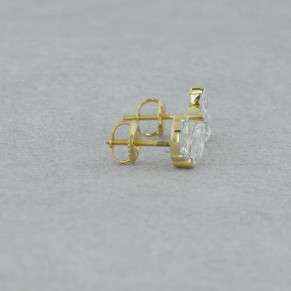 Marquise Cut Diamond Stud Earrings