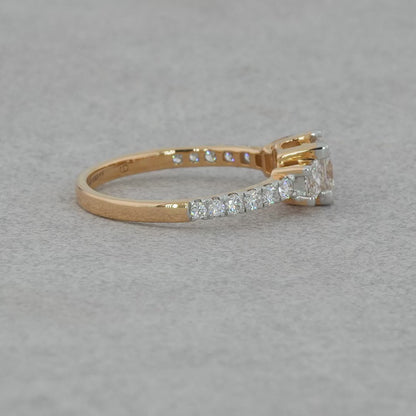 Shop Purecarat 14K Gold Princess Cut Three Stone Rings for Engagement