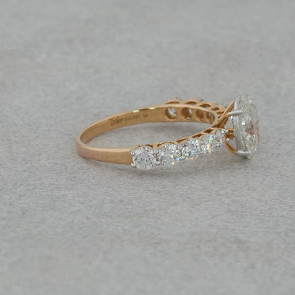 Solitaire with accents engagement ring