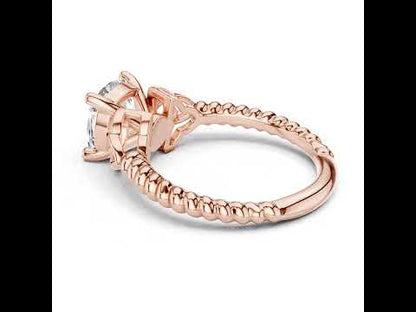 Pure Carat 18K White Gold Cushion Diamond Engagement Ring for Women
