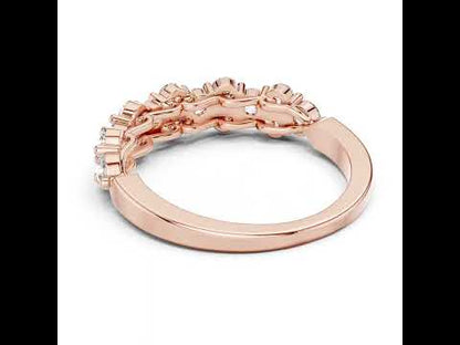 18K Rose Gold Round Lab-Grown Diamond Drop Ring for Women | Anniversary Gift | Pure Carat