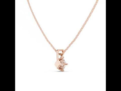 14K Yellow Gold Princess Lab-Grown Diamond Pendant for Women | Engagement | Pure Carat