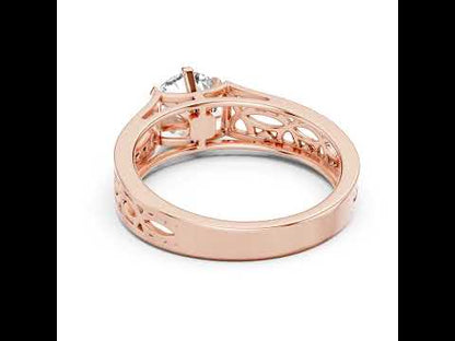 Round Lab-Grown Diamond Ring in 18K White Gold – Pure Carat