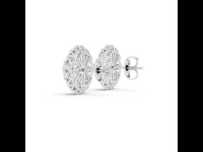 18K Yellow Gold Round Lab-Grown Diamond Earrings for Women | Wedding Wear | Pure Carat