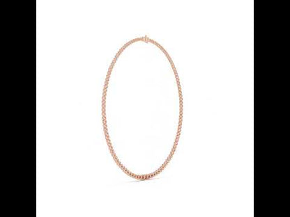 18k White Gold Round Lab-Grown Diamond Everyday Wear Necklace for Women | Pure Carat