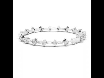 18k Yellow Gold Round Lab-Grown Diamond Party Wear Bracelet for Women | Pure Carat