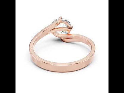 14K White Gold Round Lab-Grown Diamond Women’s Engagement Ring