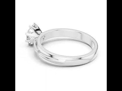 PureCarat 18K Yellow Gold Round Lab-Grown Diamond Engagement Ring