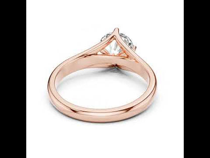 Round Lab-Grown Diamond Ring in 18K White Gold for Women | PureCarat