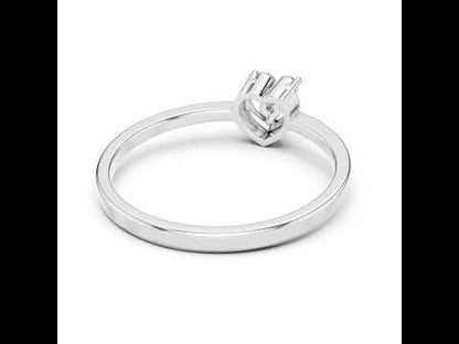 14K Yellow Gold Round Lab-Grown Diamond Drop Ring for Women | Office Wear | Pure Carat