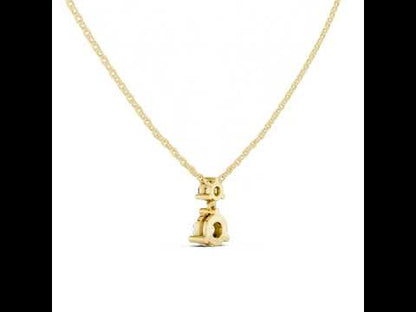 18K White Gold Round Lab-Grown Diamond Pendant for Women | Everyday Wear | Pure Carat
