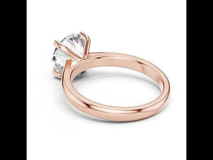 Women's Wedding Diamond Ring - Round Lab-Grown Stone in 14K White Gold - Pure Carat