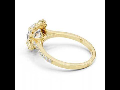18K Yellow Gold Round Lab-Grown Diamond Ring for Women – Pure Carat