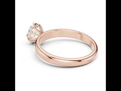 Women’s Round Lab-Grown Diamond Solitaire Ring in 14K Yellow Gold