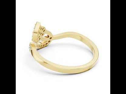14K Yellow Gold Round Lab-Grown Diamond Ring for Women | Anniversary Gift | Pure Carat