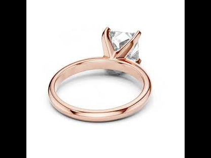 Women's Diamond Ring - Princess Cut Lab-Grown Stone in 18K Rose Gold - Pure Carat