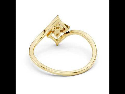 14K Yellow Gold Round Lab-Grown Diamond Ring for Women | Bridal Wear | Pure Carat