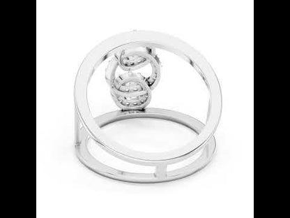 18K White Gold Round Lab-Grown Diamond Anniversary Gift Ring for Women | Pure Carat