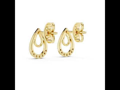 18K White Gold Round Lab-Grown Diamond Stud Earrings for Women | Engagement Wear | Pure Carat