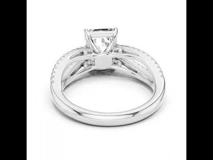 18K Yellow Gold Radiant & Round Lab-Grown Diamond Ring for Women | Pure Carat