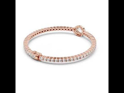 14K Rose Gold Bracelet with Round Lab-Grown Diamonds for Women - Pure Carat