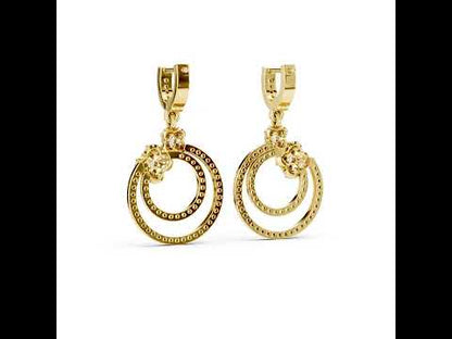 14K Rose Gold Round Lab-Grown Diamond Earrings for Women | Party Wear | Pure Carat