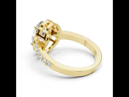 Round & Oval Lab-Grown Diamond Solitaire Ring in 18K Yellow Gold – Pure Carat