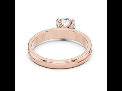 18K Rose Gold Round Lab-Grown Diamond Ring for Women | PureCarat