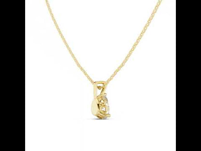 18K Yellow Gold Pear Lab-Grown Diamond Pendant for Women | Party Wear | Pure Carat