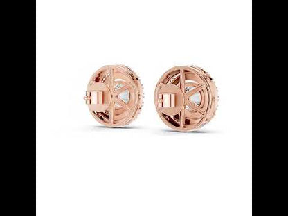 18K Yellow Gold Round Lab-Grown Diamond Drop Earrings | PureCarat