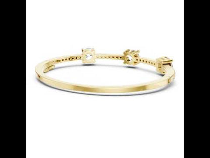14k White Gold Round Lab-Grown Diamond Office Wear Bracelet for Women | Pure Carat