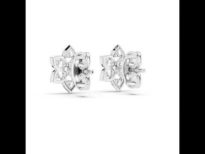 14K Rose Gold Round Lab-Grown Diamond Drop Earrings for Women | Wedding Wear | Pure Carat