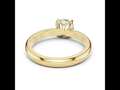 14K White Gold Round Lab-Grown Diamond Drop Ring for Women | Office Wear | Pure Carat