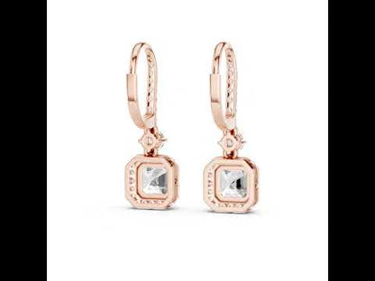14K White Gold Round & Asscher Lab-Grown Diamond Engagement Earrings for Women | Pure Carat