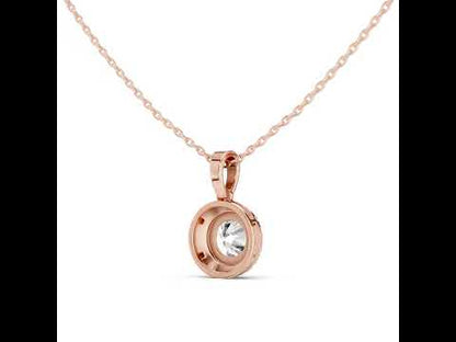 18K Yellow Gold Round Lab-Grown Diamond Pendant for Women | Office Wear | Pure Carat