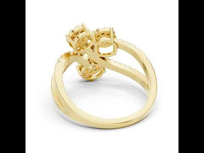 18K White Gold Round Lab-Grown Diamond Ring for Women | Party Wear | Pure Carat