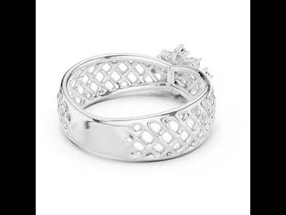 14K White Gold Round Cut Diamond Engagement Ring for Women | Engagement Wear | Pure Carat