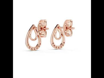 18K White Gold Round Lab-Grown Diamond Stud Earrings for Women | Engagement Wear | Pure Carat