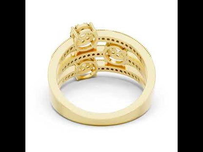 18K White Gold Round Lab-Grown Diamond Drop Ring for Women | Office Wear | Pure Carat
